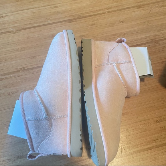 UGG Light Baby Pink Ultra Mini Boot Slippers - Picture 3 of 9